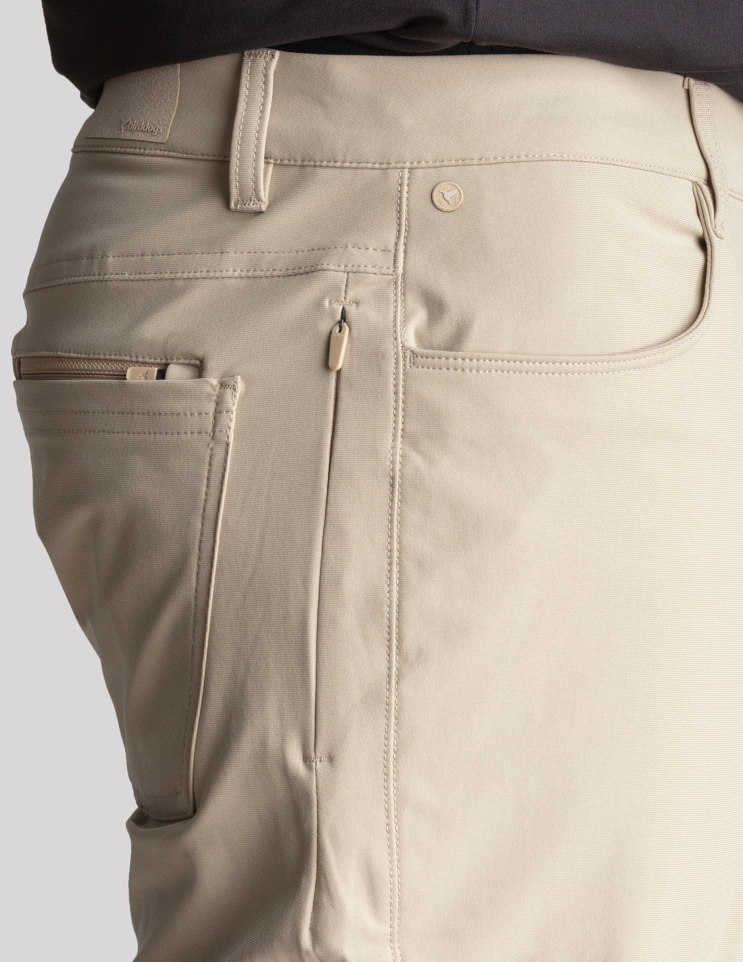 5-Pocket Tech Pants - Khaki - Relaxed Fit (The Theta Waves)